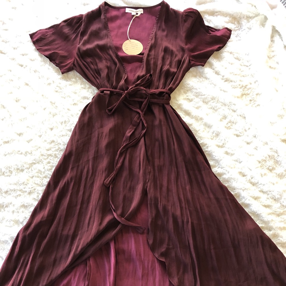 Burgundy Wrap Dress